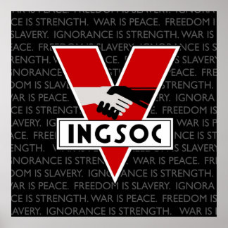 Poster INGSOC inspirado em 1984