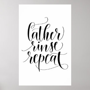 Póster Iniciar Repetir o Rinse