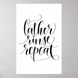 Póster Iniciar Repetir o Rinse
