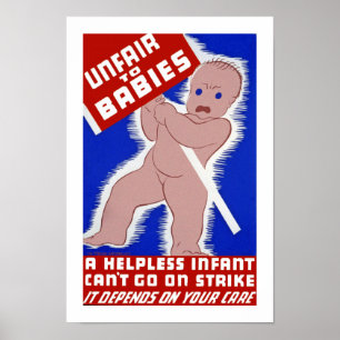 Póster Injusto aos bebês