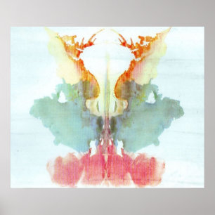 Poster INK BLOT Psychology Inkblot test Ninth blot Rorsch