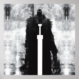 Poster Ink Talking Fantasy V02 A Knight do inferno