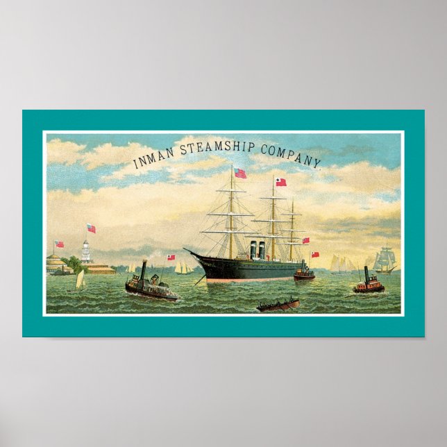 Póster Inman Steamship Company (Frente)