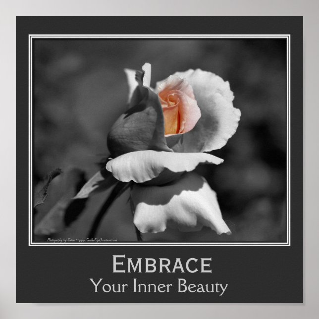 Poster Inner Beauty Cote Rosebud Inspirational (Frente)