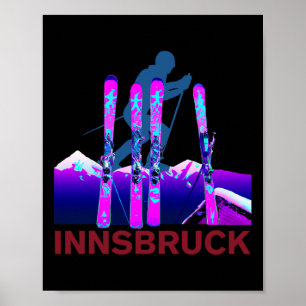 Poster Innsbruck Skiing and Snowboard Retro 90s Innsbr