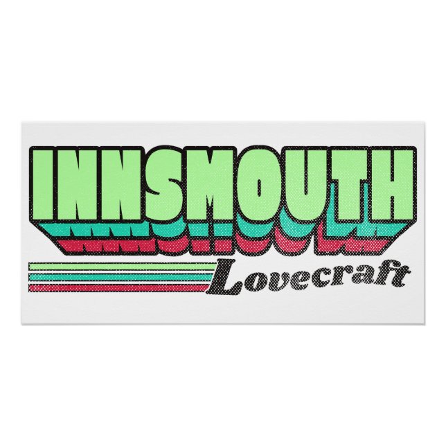 Póster Innsmouth Retro Label Lovecraft (Frente)
