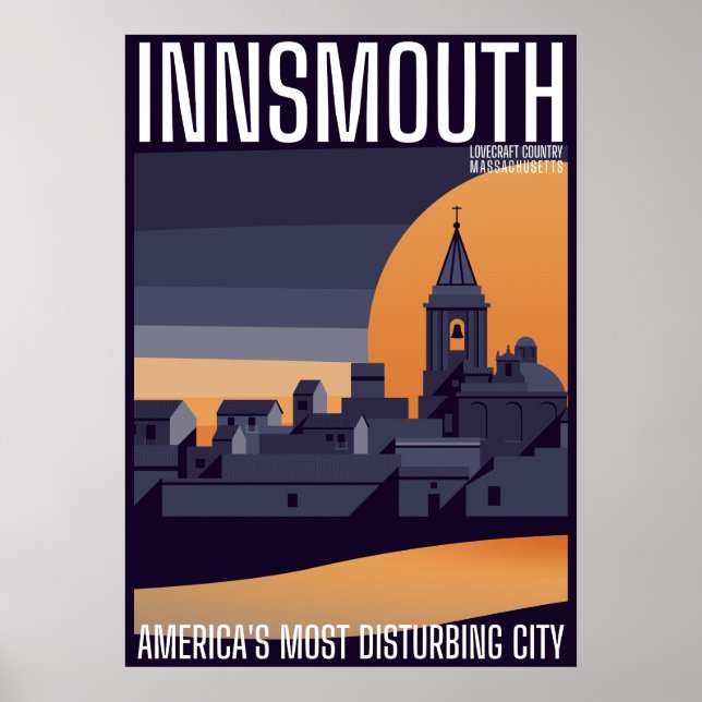 Poster Innsmouth Viagens vintage Lovecraft (Frente)