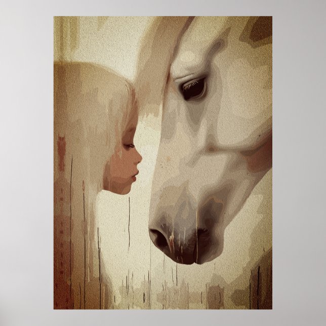 Poster Inocente Laço – Arte de Criança e Cavalo (Frente)