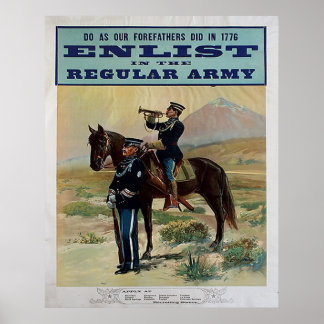Poster Inscreva-se no Exército Regular