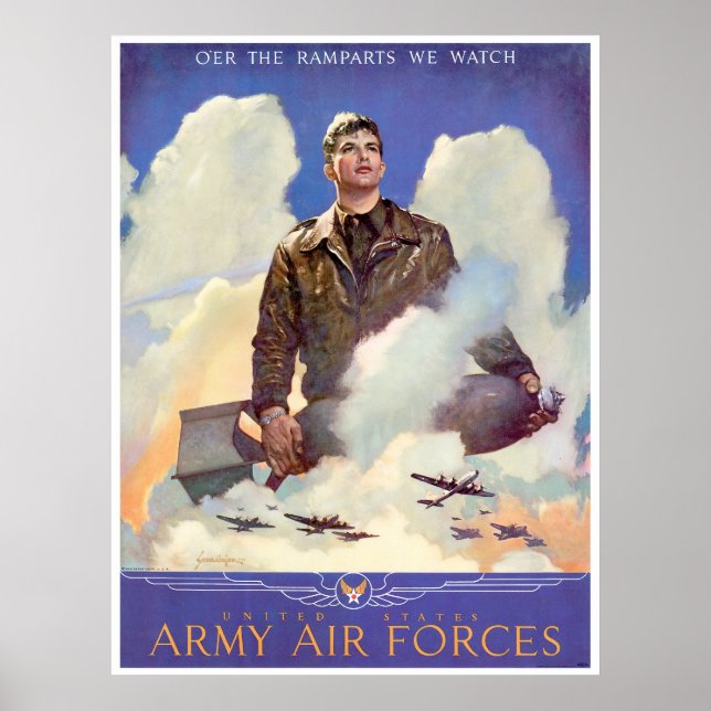 Poster Inscrição de Forças Aéreas do Exército da Segunda  (Frente)