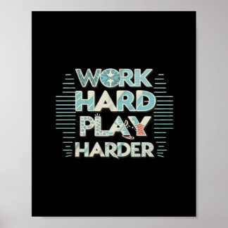 Poster Inscrição do Duro de Reprodução do Duro de Trabalh