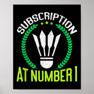 Poster Inscrição no Número 1 do Badminton Divertido