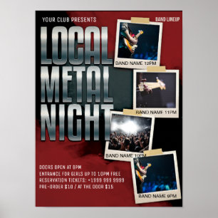 Póster Insecto local do bar do clube   da actuação   da