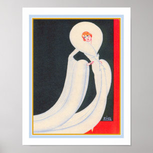 Poster insensatez de Ziegfeld do art deco dos anos 20