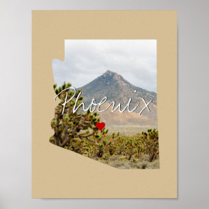 Poster Inserção da Foto do Estado da arizona e nome da ci