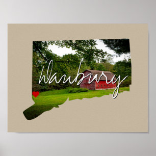 Poster Inserção da Foto do Estado de Connecticut e nome d