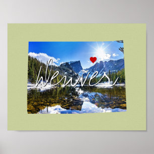 Poster Inserção da Foto do Estado do Colorado e nome da c