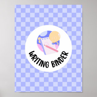 Poster inserção da página de título da pasta de escrita