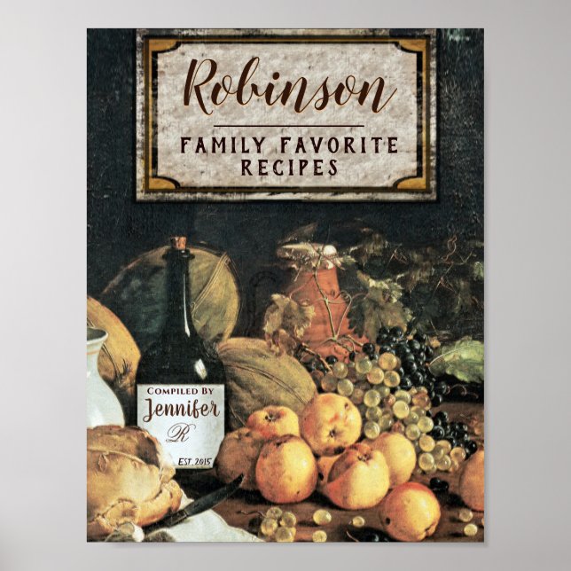 Poster Inserção frontal do Binder de Receita Personalizad (Frente)