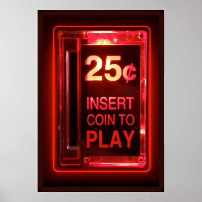 Poster Inserir arco retrô de moeda (Frente)