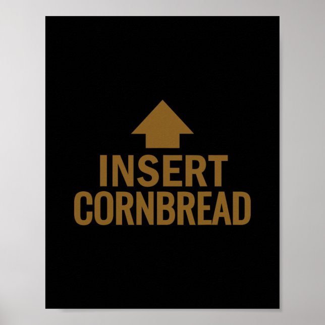 Poster Insert Cornbread Funny Thanksgiving Pointing Arrow (Frente)