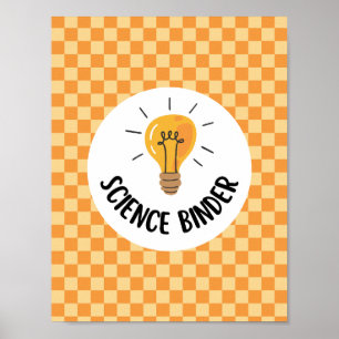 Poster inserto de fichário de ciência para professor ou p