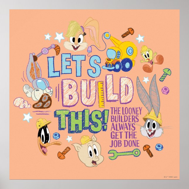 Poster INSETOS BUNNY BUILDERS™| Desenho "Construir Este V (Frente)
