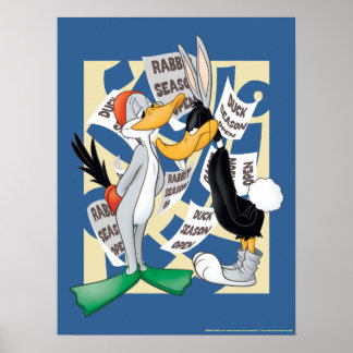 Poster INSETOS BUNNY™ E DAFFY DUCK™ prontos para a estaçã