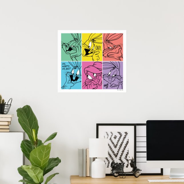 Poster INSETOS - Expressões BUNNY™ Color Block (Escritório em casa)