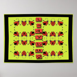 Póster insetos femininos no desfile