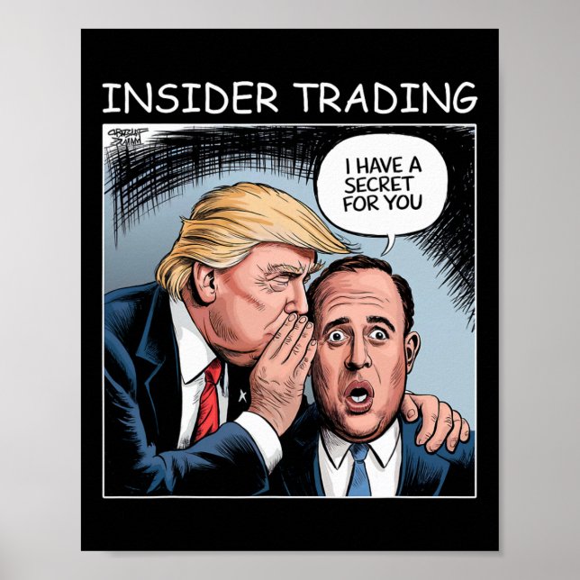 Poster Insider Trading Trump - Funny  (Frente)