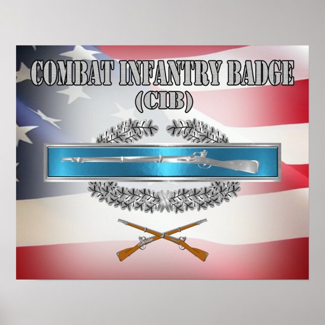 Poster Insígnia de Infantaria de Combate CIB (Frente)