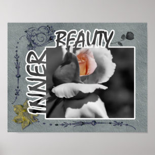 Póster Inspiração de Rosa de beleza interior