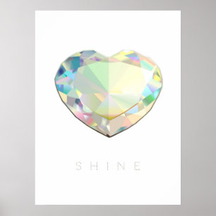 Póster Inspiração Diamond Heart