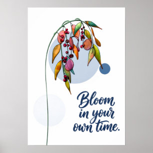 Poster Inspiração Floral com Bagas