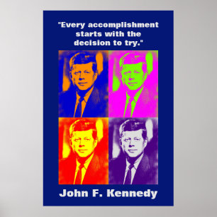 Poster Inspiração inspirador das citações de JFK John