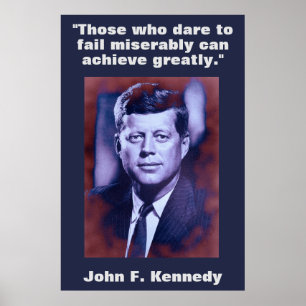 Poster Inspiração inspirador das citações de JFK John