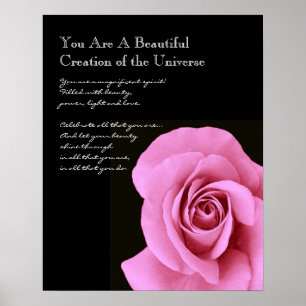 Póster Inspiração Linda Rosa Rosa Rosa