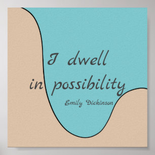 Poster inspiração literária Dickinson cita o moderno