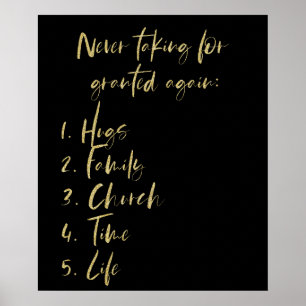 Poster Inspiração Nunca Aceita A Vida De Lista Concedida