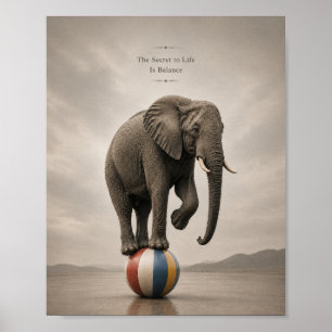 Poster Inspiração O Segredo para o Equilíbrio na Vida Ele