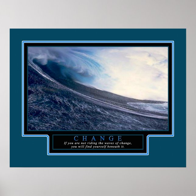 Poster inspiracional "Change" 22x28 (Frente)