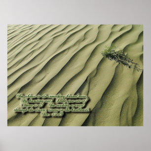 Poster Inspiracional de Escritura do Deserto