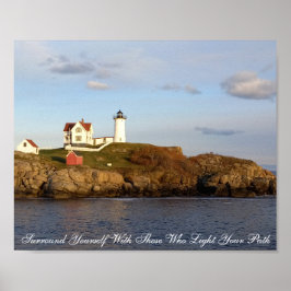 Poster Inspiracional de Farol de Nubble