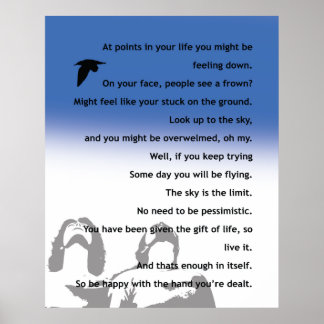 Poster inspiracional - poema original