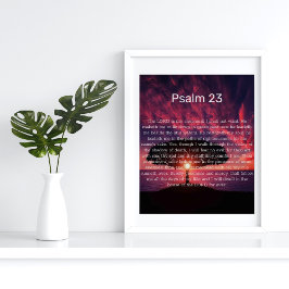 Poster Inspiracional Psalm 23