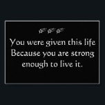 Poster Inspiracional - Vida<br><div class="desc">Todos nós precisamos de uma pequena inspiração - adicione um quadro e coloque-se no seu quarto,  escritório ou classe.</div>