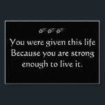 Poster Inspiracional - Vida<br><div class="desc">Todos nós precisamos de uma pequena inspiração - adicione um quadro e coloque-se no seu quarto,  escritório ou classe.</div>