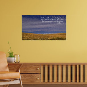Poster inspirado da escritura da colheita