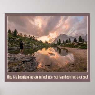 Poster inspirado da lagoa da montanha